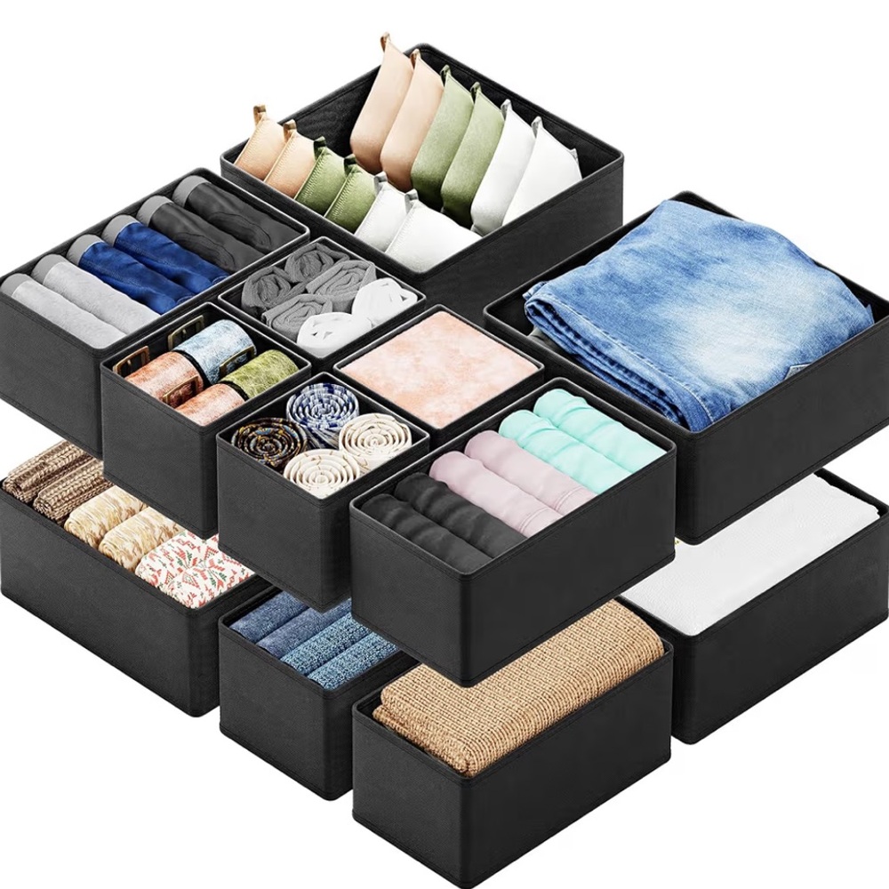 Black Storage Organizer Set